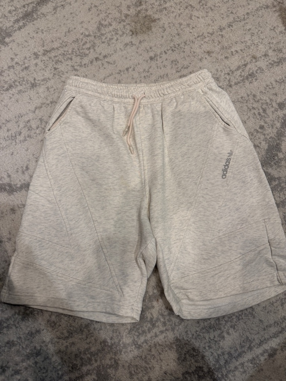 adidas Men's Light Heather Gray Athletic Shorts